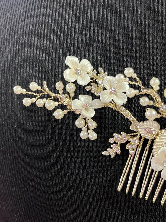 Bridal Hair Clip Bel Aire 2055 Gold NWT main image 2